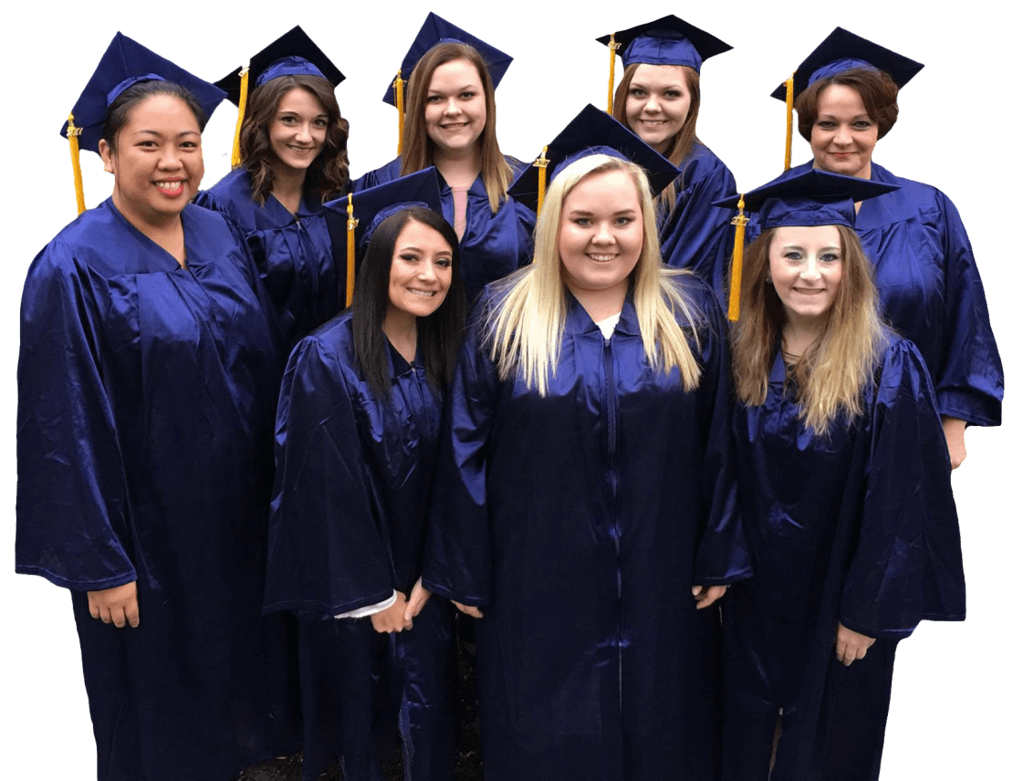Campus graduates and graduates from online degree programs in WV, PA and OH